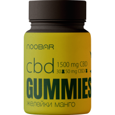 Желейні CBD ведмедики Манго (30 шт) Noobar